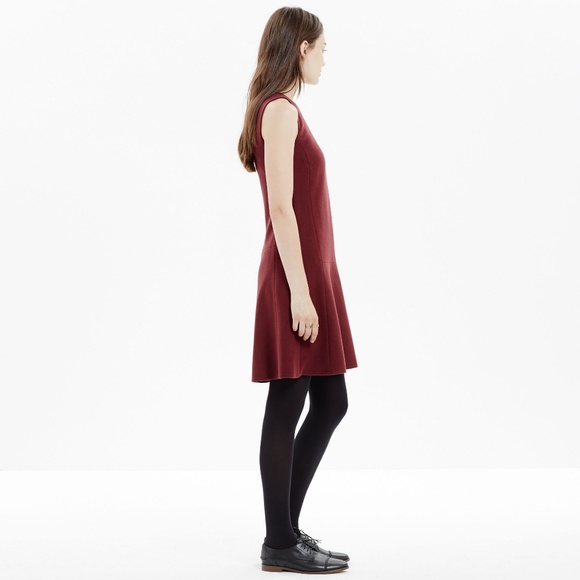 Madewell Foyer Dress - Burgundy Wool Shift Dress - Picture 5 of 5